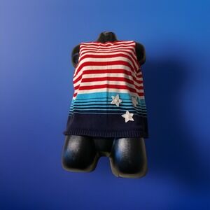 Villager Sport By Liz Claiborne‎ Patriotic American Flag Sweater Medium Vintage
